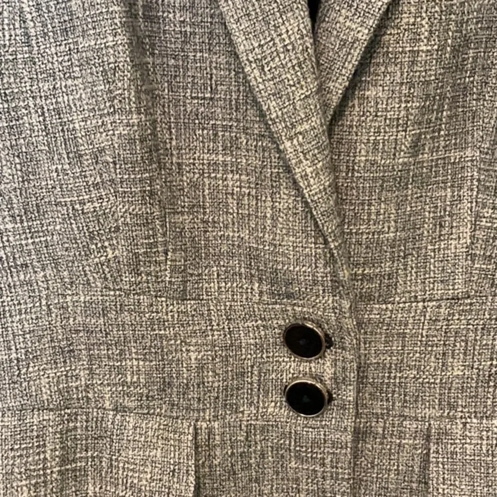 Tommy Hilfiger Women's Classic Blue/Beige Tweed Blazer